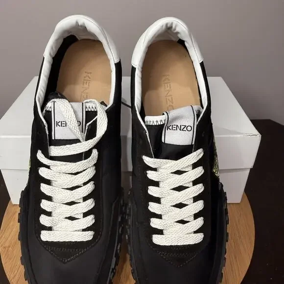 Kenzo Tiger MOVE Lace Up White Low-Top Shoes Sneakers MENS 